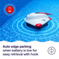 HTH robotic pool cleaner with auto edge parking technology that moves the cleaner to the pool wall when battery power is low.