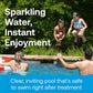 Family enjoying a clear and inviting pool that is safe to swim right after treatment.