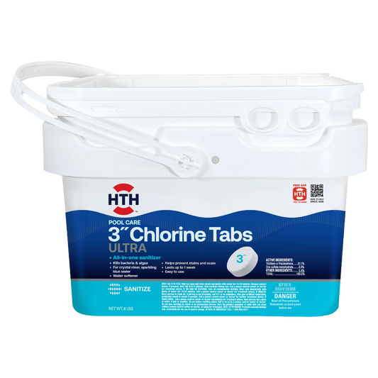 hth ultra 3 inch chlorine tabs 8 lb package
