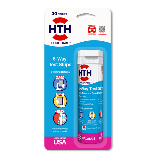 hth pool care 6 way pool water test strips 