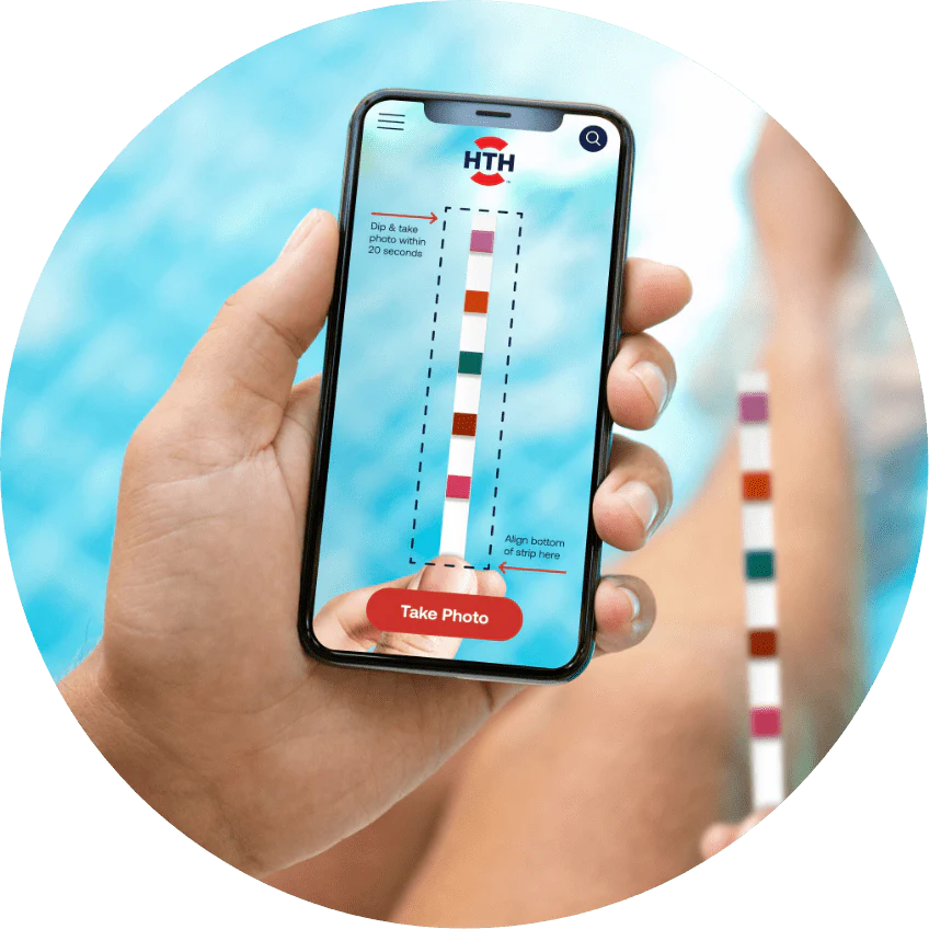 hth test to swim app pool test strip results in app