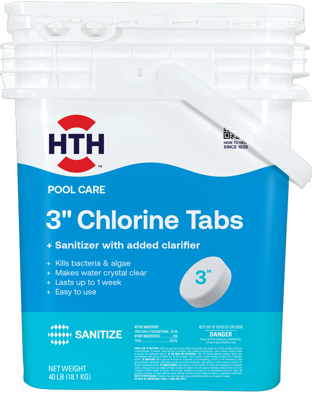 HTH™ Pool Care 3" Chlorine Tabs 40 lbs
