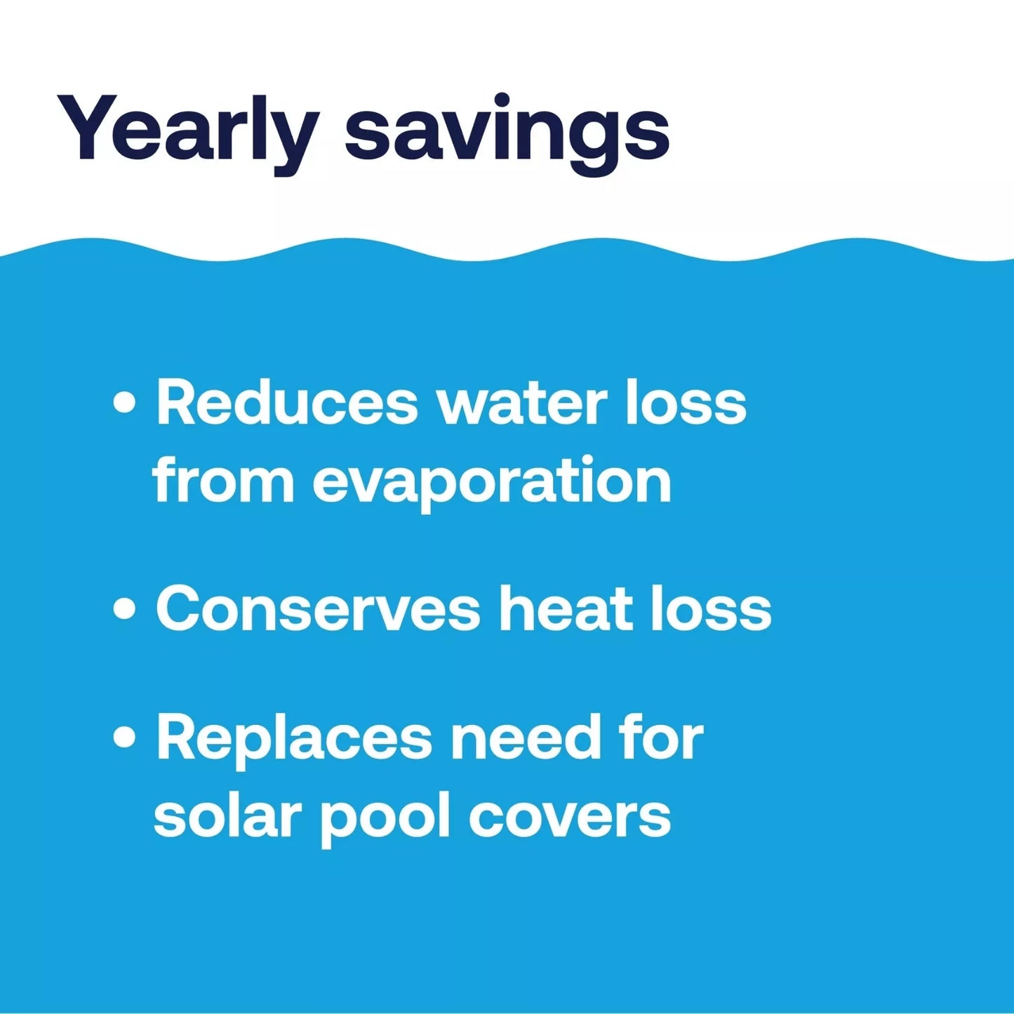 liquid solar cover reduces evaporation and conserves heat