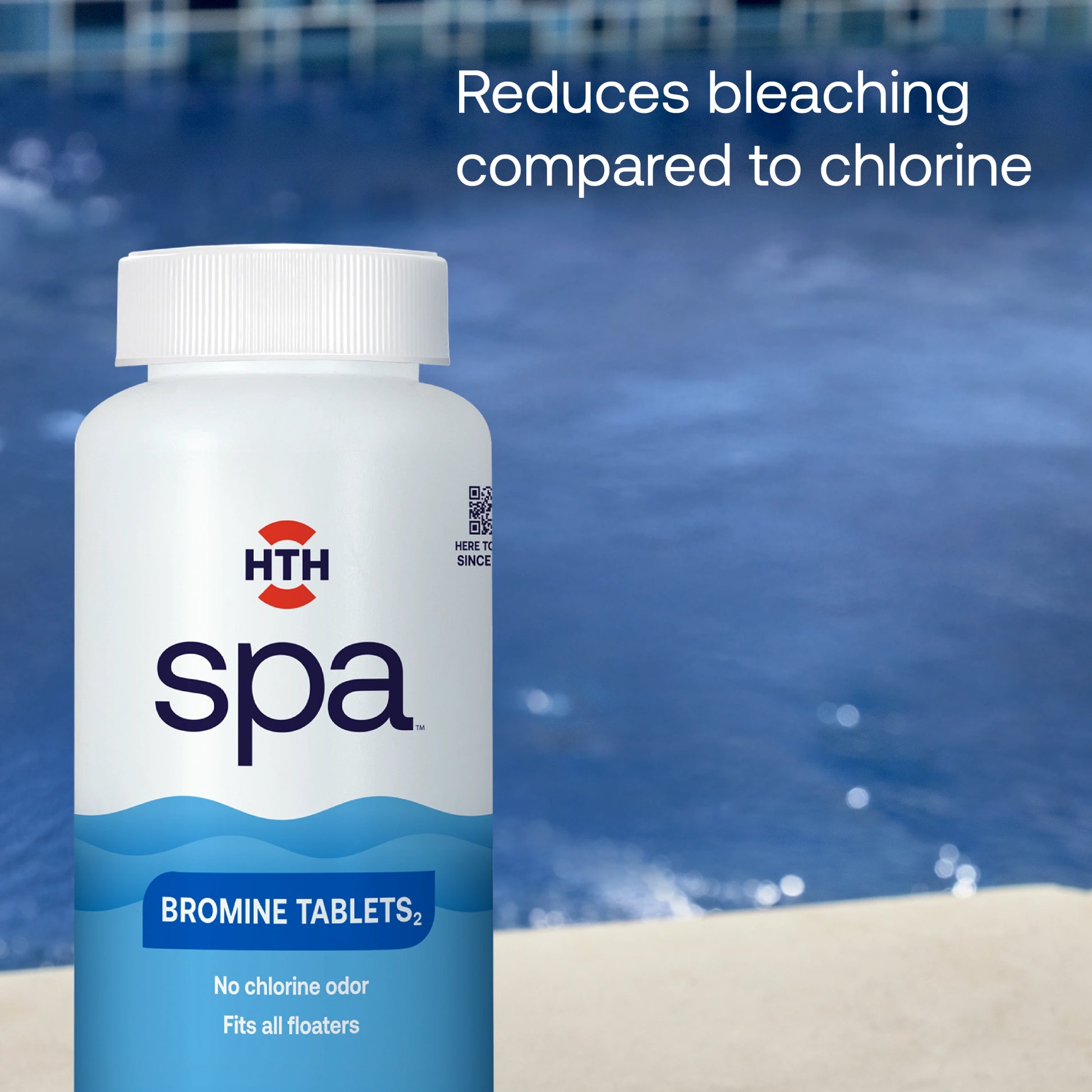 spa bromine tablets reduce bleaching versus chlorine