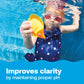 child underwater graphic shows clarity from balanced pool ph