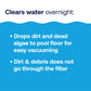 pool flocculant drops debris for overnight vacuuming