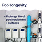 pool equipment shown with longevity benefit graphic