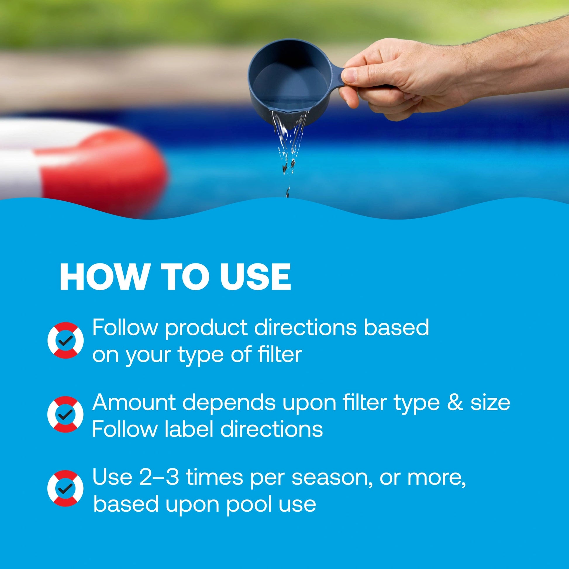 directions for using pool filter cleaner seasonally