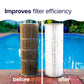 before and after pool cartridge filter cleaning