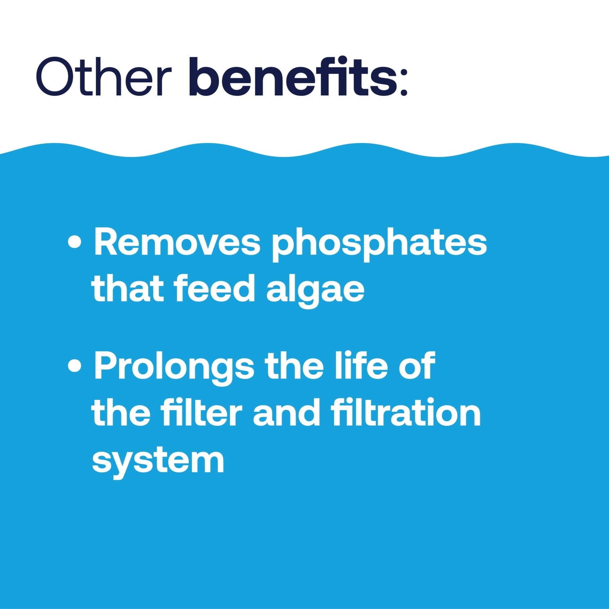 pool flocculant removes phosphates and prolongs filter life