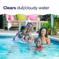 pool flocculant clears dull and cloudy pool water