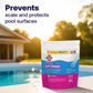 hth pool ph decreaser pouch beside blue swimming pool