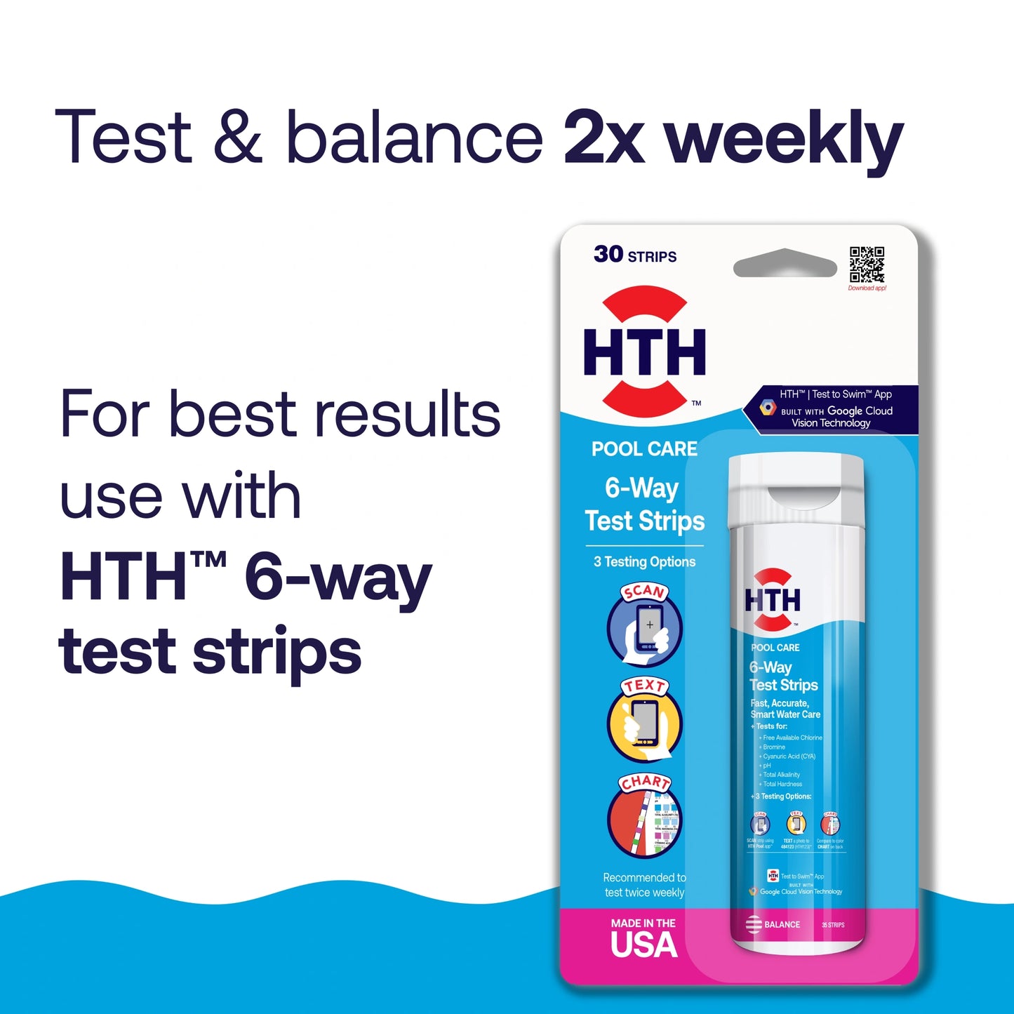 pool ph levels reminder with hth test strips