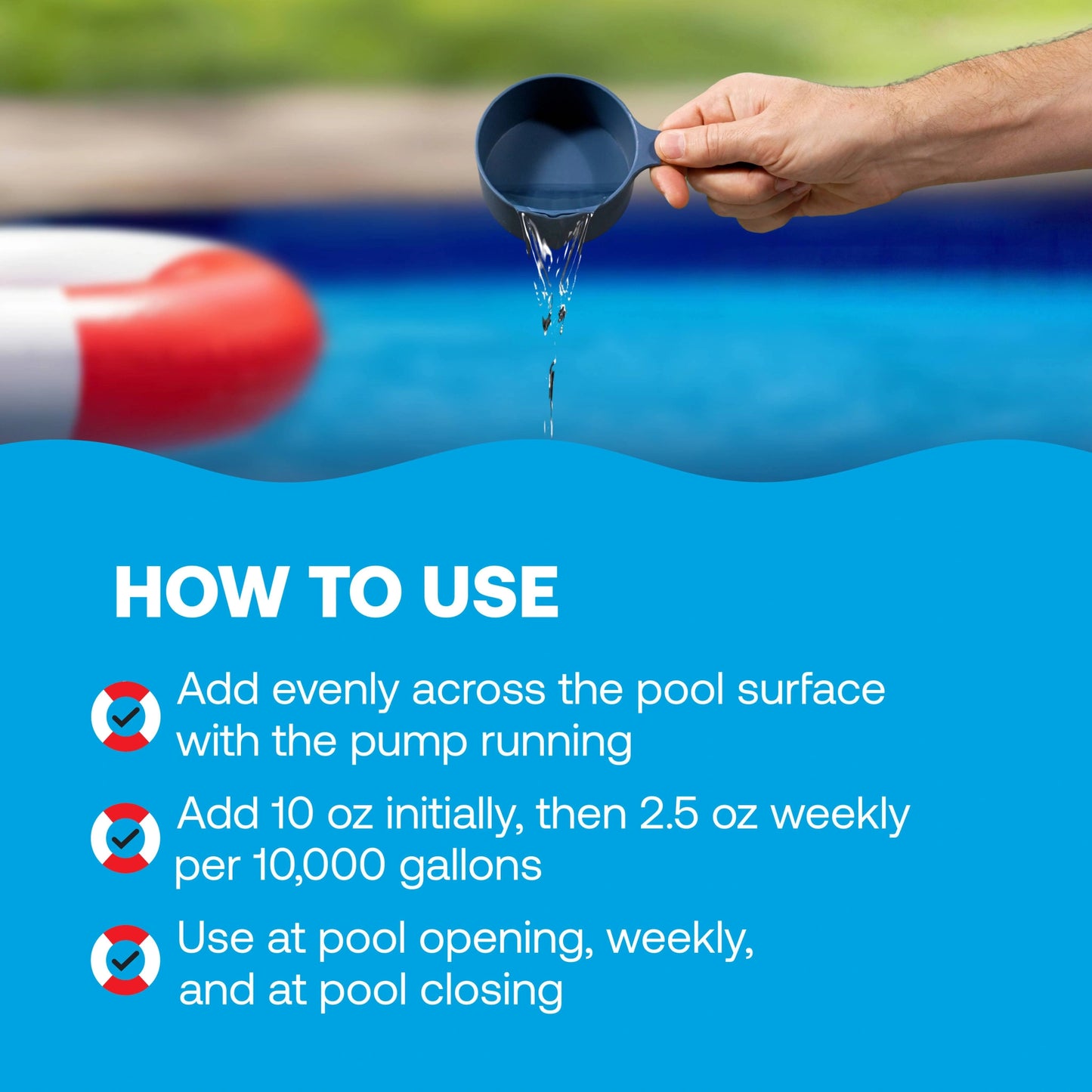 directions for applying swimming pool stain remover