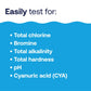 pool chemical test kit measures six water parameters