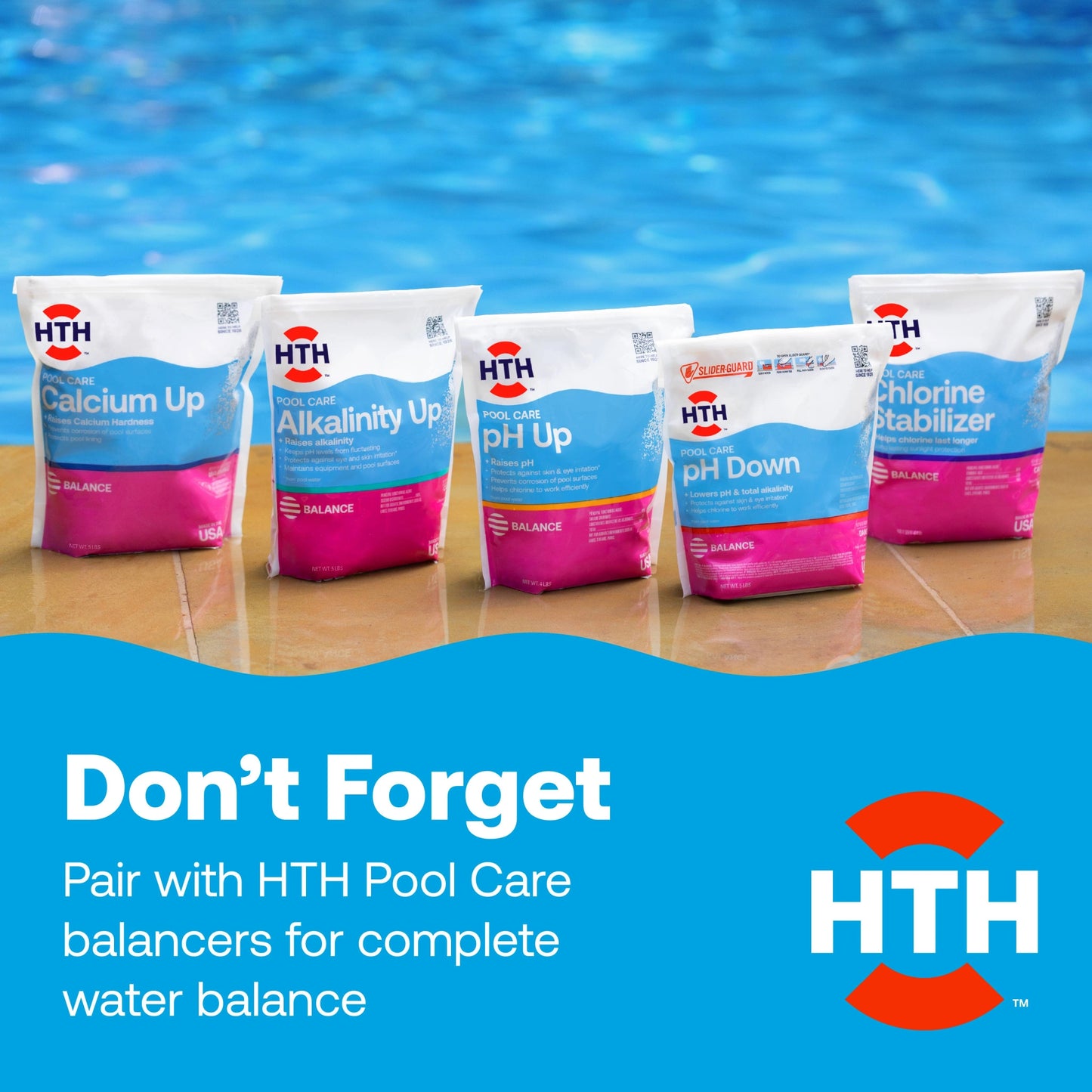 pool ph levels reminder with five balancing products