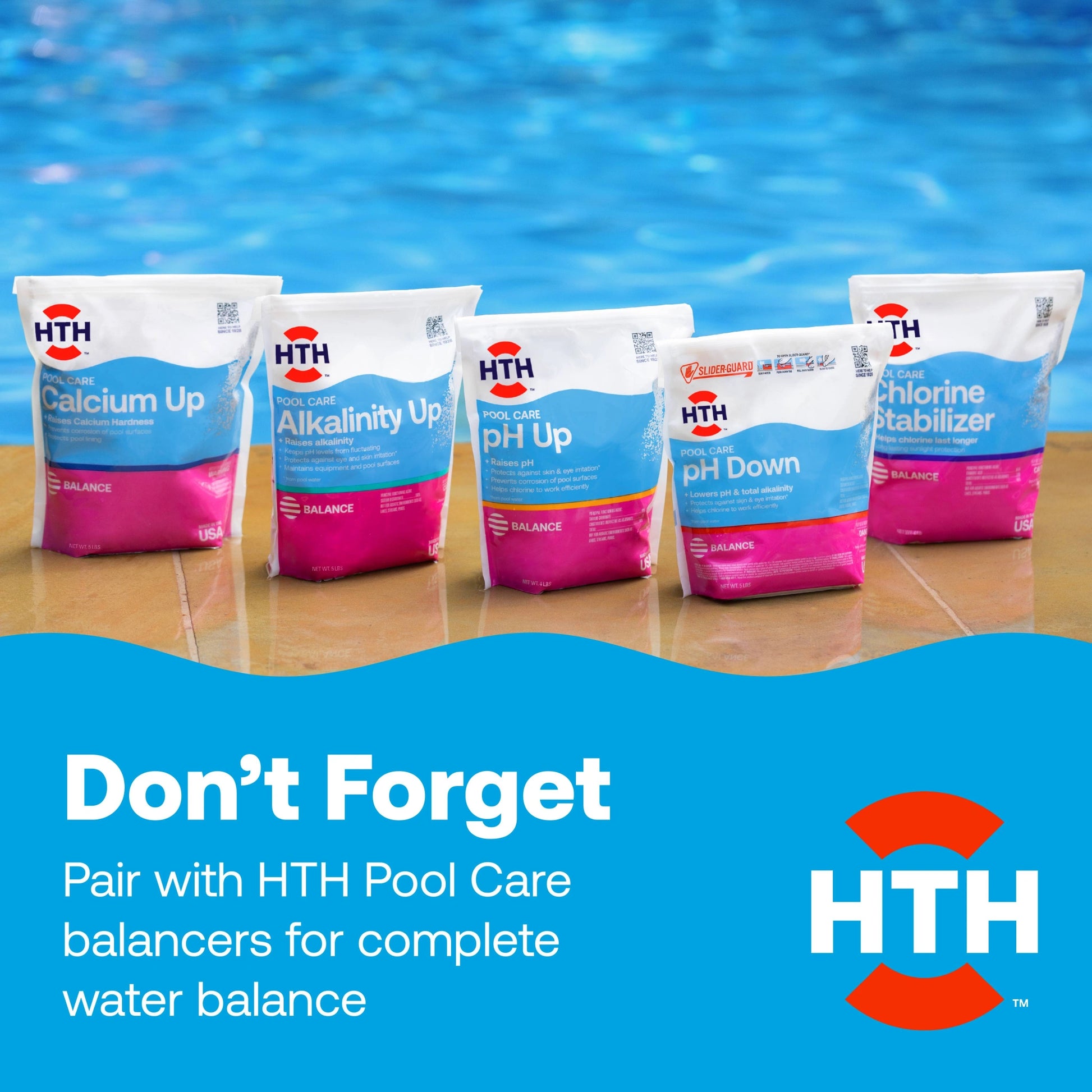 pool ph levels reminder with five balancing products