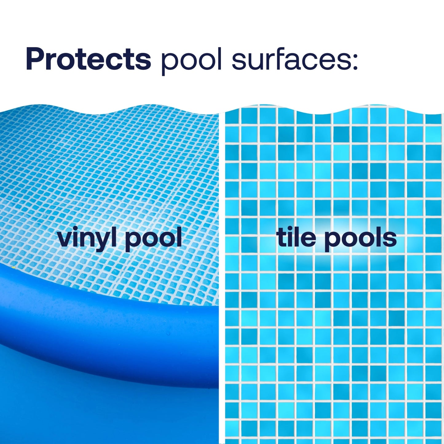 graphic comparing vinyl and tile pool surfaces
