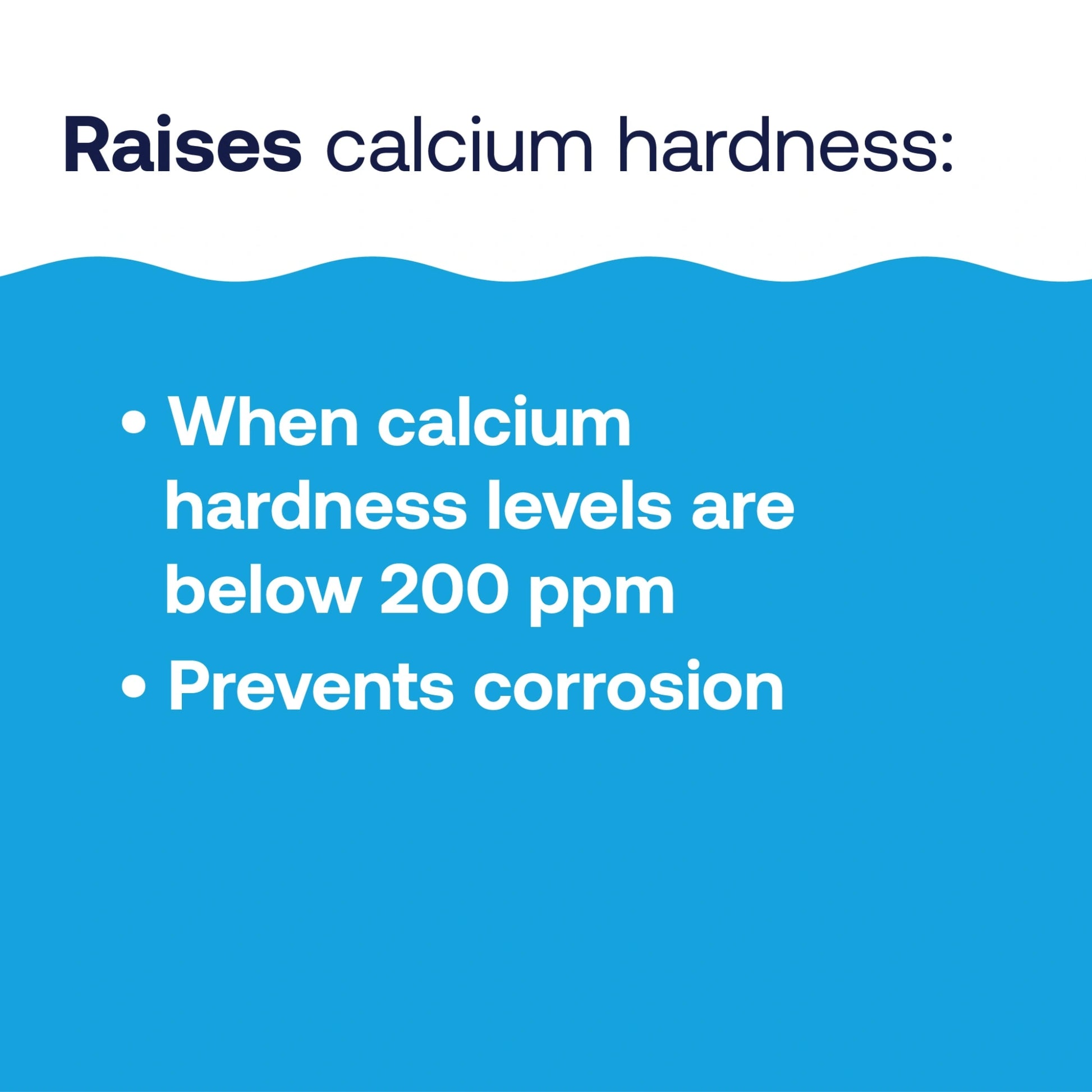 graphic showing when to raise pool calcium hardness