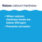 graphic showing when to raise pool calcium hardness