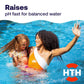 Mother and child swimming beneath raise pH message