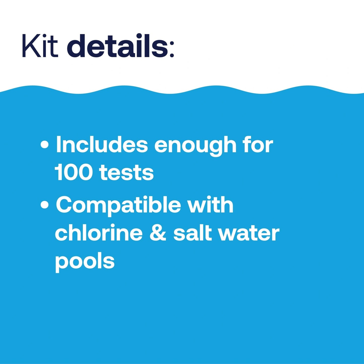 pool test kit supports chlorine and saltwater pools