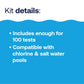 pool test kit supports chlorine and saltwater pools