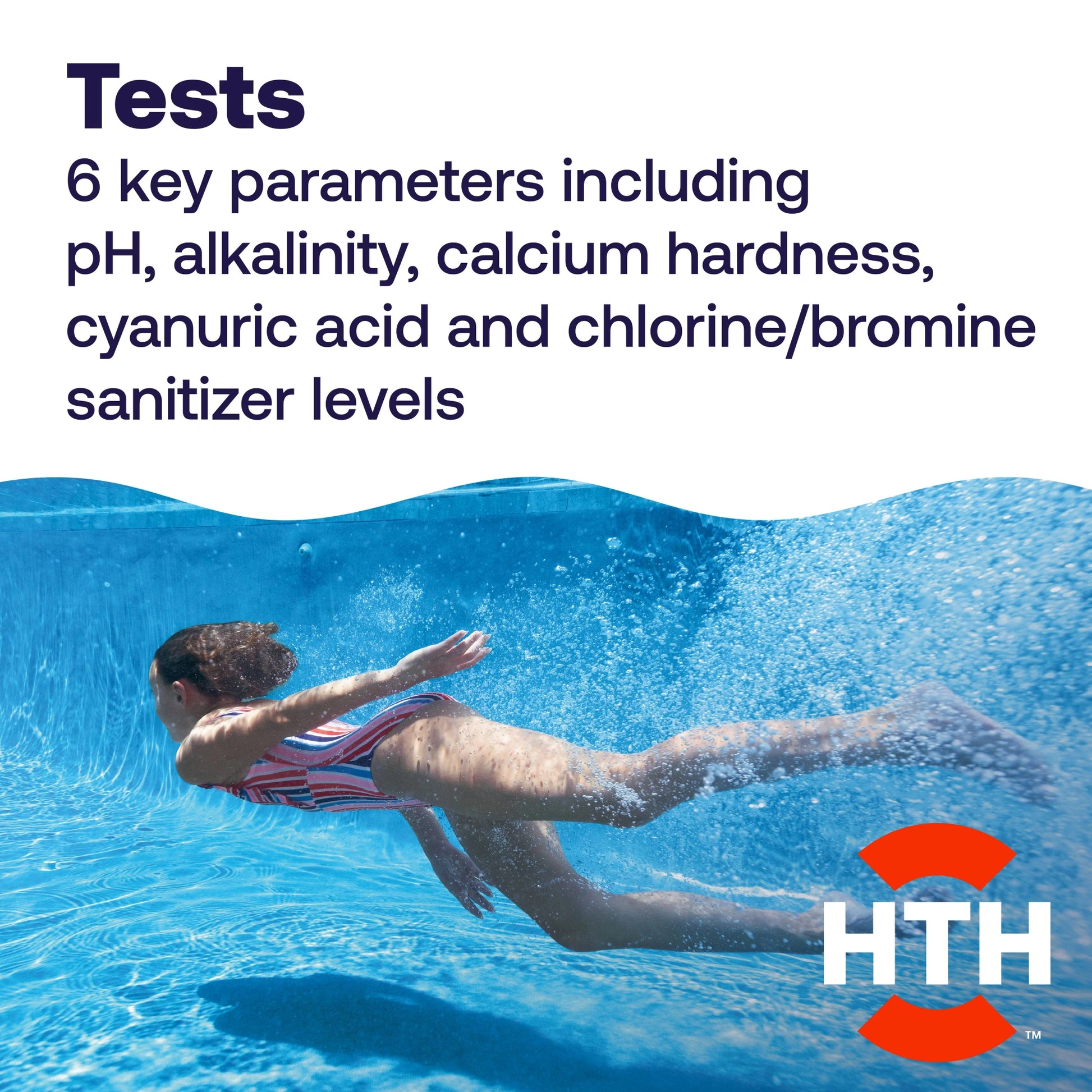 swimmer beneath six pool water testing parameters