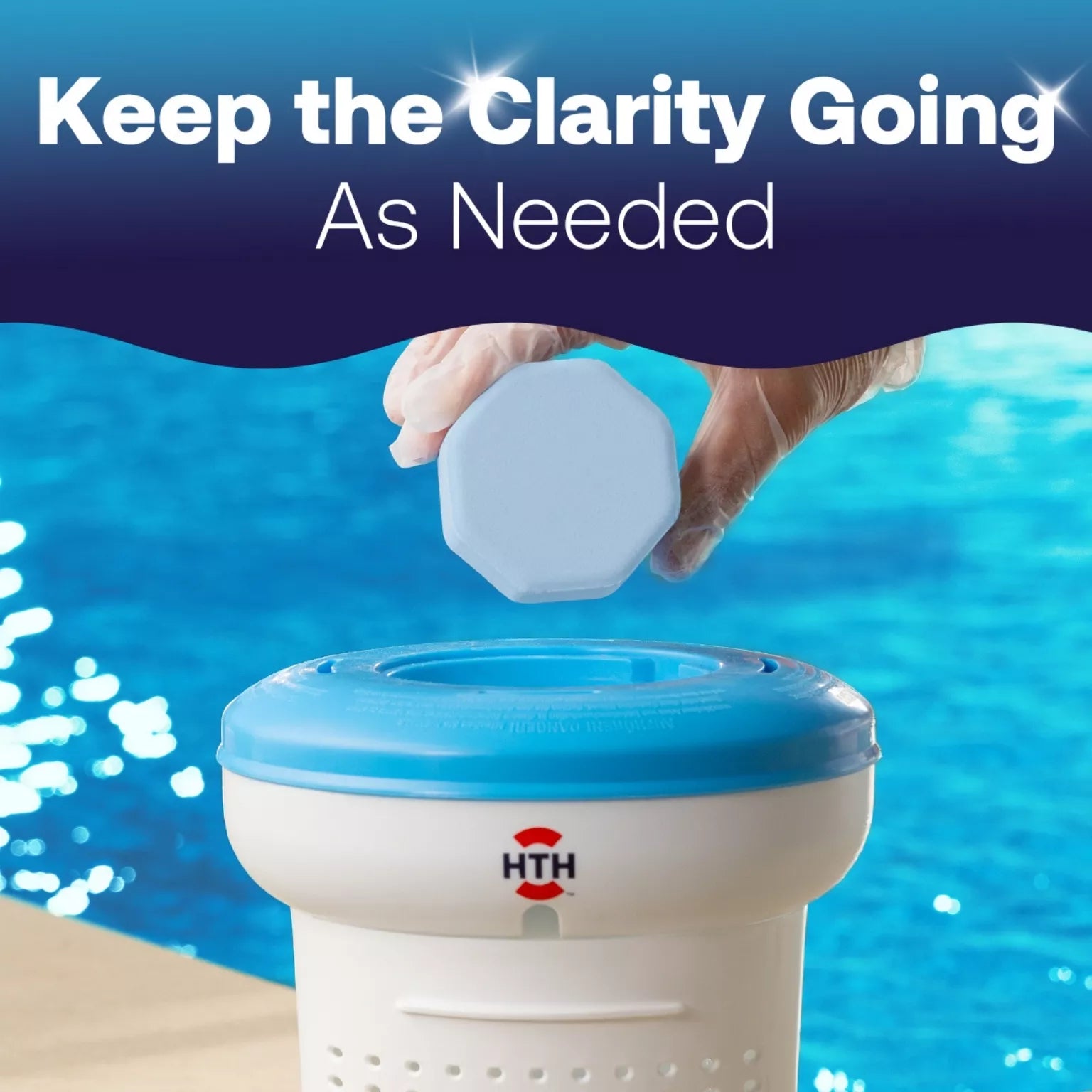 slow dissolving chlorine tablets maintain clarity through floater