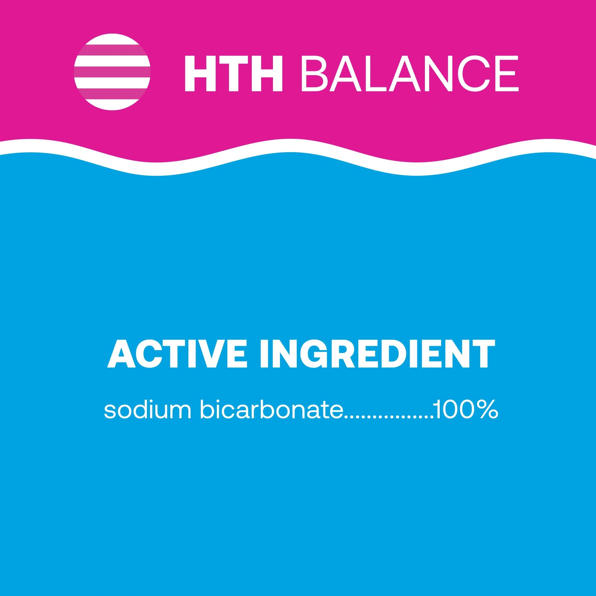 hth balance graphic listing sodium bicarbonate ingredient