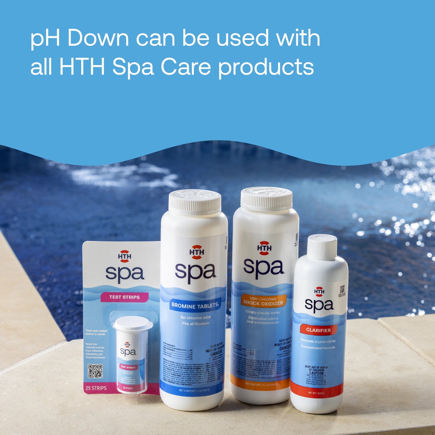 hot tub ph down works with hth spa products