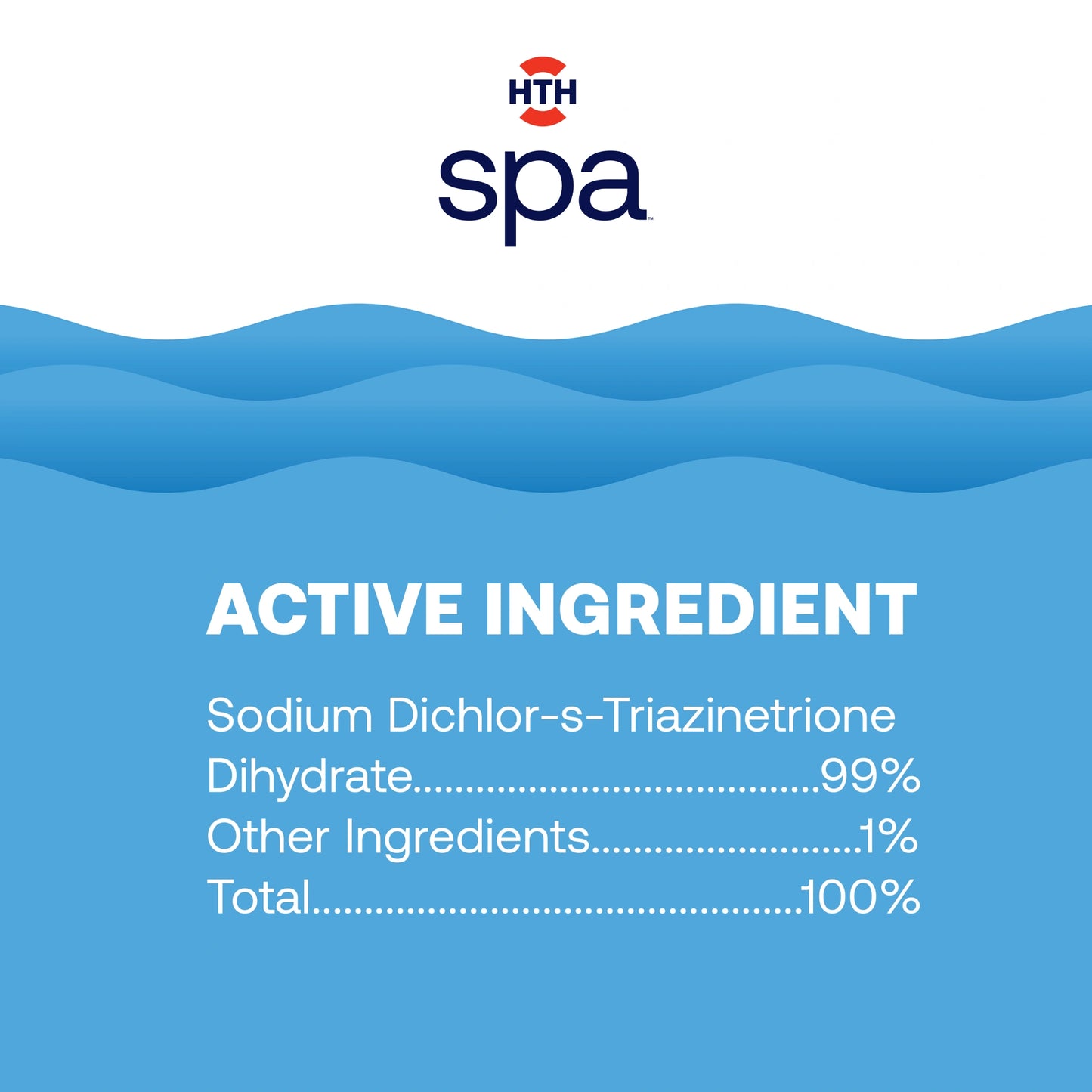 spa sanitizer contains 99 percent sodium dichlor-s-triazinetrione dihydrate