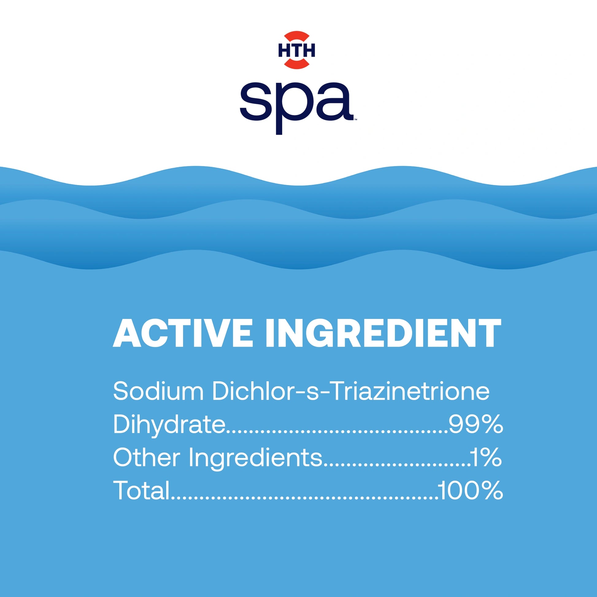 spa sanitizer contains 99 percent sodium dichlor-s-triazinetrione dihydrate