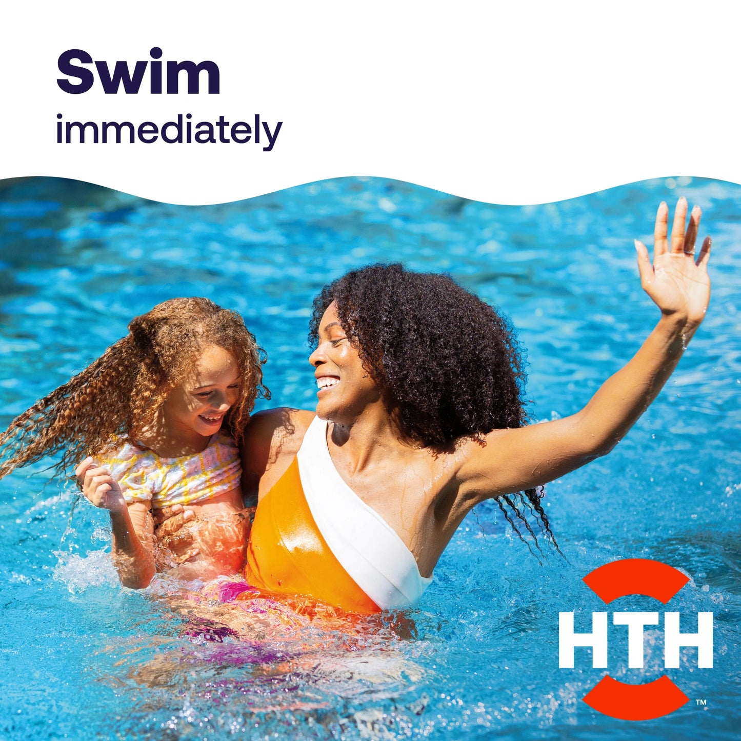 swimmers enjoy pool immediately after algaecide treatment