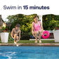 swimmers enter pool fifteen minutes after treatment