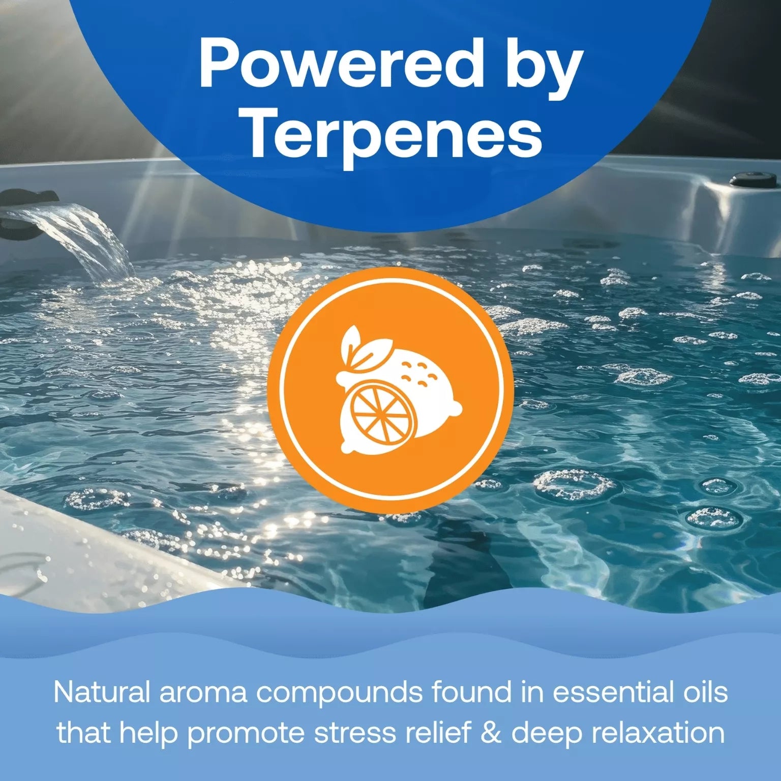 hot tub aromatherapy with relaxing natural terpenes