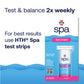 test and balance hot tub alkalinity twice weekly