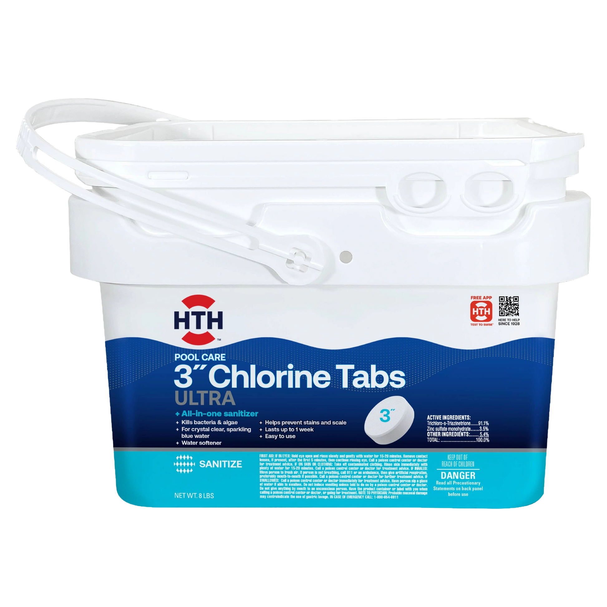 hth ultra 3 inch wrapped chlorine tabs 8 lb