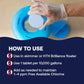 gloved hand adds cal hypo tablet to floater