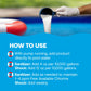 hand pours pool chlorine granules directly into water