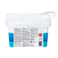 back of 5-pound individually wrapped chlorine tablets