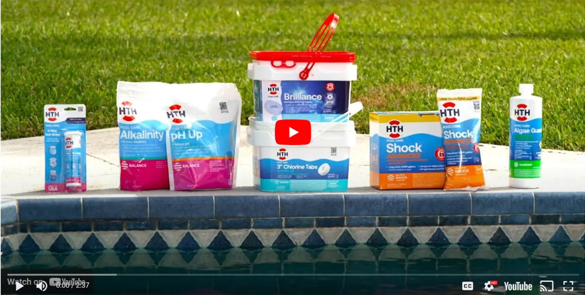 hth product line up by pool side youtube cover