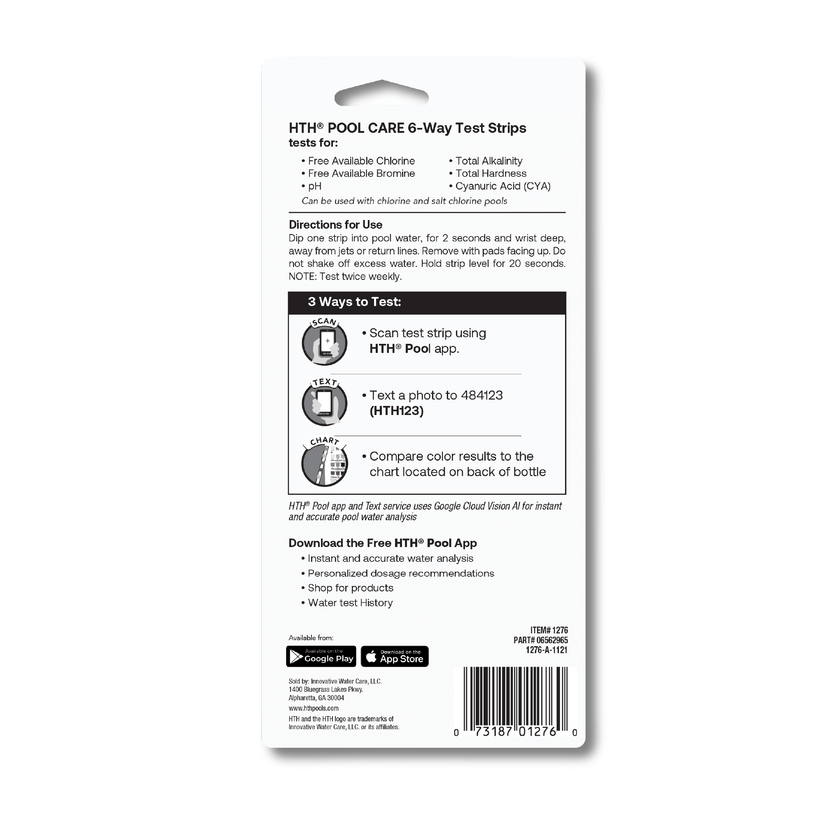 HTH™ Pool Care 6Way Test Strips Pool Test Strips HTH Pools