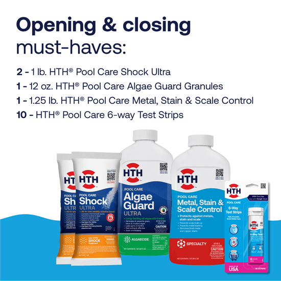 HTH™ Pool Care Kit: Pool Opening Kit | HTH Pools