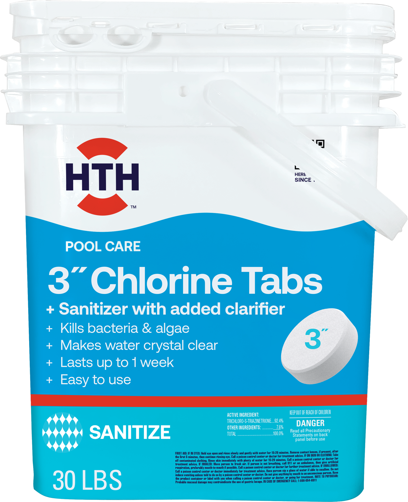 HTH™ Pool Care 3" Chlorine Tabs: Chlorine 3 Inch Tablets